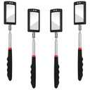 BBTO 4 Pieces Telescoping Inspection Mirror Telescoping LED Lighted Flexible Inspection Mirror Tool for Checking Observing Vehicle Small Parts (Modern Style)