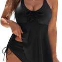 Blooming Jelly Womens Tankini Swimsuits Modest Tummy Control Bathing Suit Two Piece Swim Suit 2025 Swimwear with Bottoms Size L