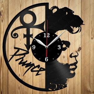 Vinyl Clock Prince Handmade Exclusive Clock Art Decor Home Wall Clock Black Original Gift Unique Design