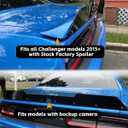 Rear Wickerbill Spoiler for Dodge Challenger 2015-2024 SRT RT Hellcat Scat Pack with Backup Camera, 2 Pieces Add-on Type Wicker Bill Spoiler with RivNut Tool