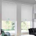 Yoolax Motorized Blinds with Remote, Blackout Smart Blinds for Windows Motorized Roller Shades, Automatic Window Shades Work with Alexa for Bedroom Office Kitchen (Jacquard White, 23" W x 72" H) (23"W x 72"H, Jacquard White)