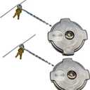 Two Keyed Alike American Made Premium Freightliner Cascadia 1/4 Quarter Turn Locking Diesel Fuel Gas Caps (FTAC93)