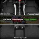 Floor Mats & Trunk Mat & Backrest Mats for 2003-2009 Toyota 4Runner 5 Seats | All Weather TPE Floor Liners Fit for 2009 4-Runner Odorless Anti-Slip Rubber Car Mats Black Full Set Accessories