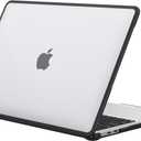 BlueSwan Anti-Cracking Hard Shell Case Compatible with MacBook Pro 13 inch, M2/M1 2025 2022-2017 A2338 A2289 A2251 A2159 A1989 A1706 A1708, Anti-Fingerprint Soft TPU Bumper, Frosted Clear