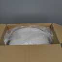 Storage Ottoman Round Footrest Stool, Vanity Chair Faux Teddy Fur with Storage, Dressing Table Seat, Modern Multifunctional Chairs,12.6" x12.6"x17.4",Cream White UASND51W