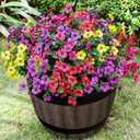 Lnoicy 20 Bundles Artificial Fake Flowers Faux Eucalyptus Flowers for Outdoor Outside,Fake Plants UV Resistant for Porch/Garden/Home Decoration5 Color