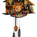 Kintrot Cuckoo Clock Pendulum Quartz Wall Clock Black Forest House Home Decor, 9.2 inches x 14.7 inches