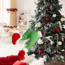 Elf Legs for Christmas Decorations Stuffed Elf Legs Ornament Green Elf Legs Pick Christmas Tree Mantel Wreaths Car Party Decoration