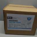 10" White Dryer Vent Cover - 304 Stainless Steel Wall Cap, Screen and Damper