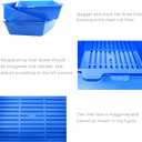 Cat Litter Box With 3 Sifting Trays - Self Cleaning, Reusable, Scoop Free, Easy to Clean Litter Pan for Cats