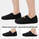 XIHALOOK House Slippers for Women Men Cozy Sock Shoes with Soft Rubber Sole Slip On for Indoor/Outdoor (M)