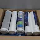 2 Stage Countertop Drinking Water Filtration System Removes Chlorine, Transparent Housing and Yearly Supply (2 extra) CTO & (3 extra) PP Sediment Cartridges 5 Micron, Meets NSF Standards & Regulations