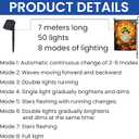 FLAGWIX Halloween Garden Flag - Solar Flag Light for Garden Decor 11.5"x17.5" - Fall Garden Flags for Halloween Decorations, Yard Flags for Fall Outdoor Decor, Outside Decorations for Yard (Flame  Haunted Glow)