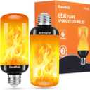 IkeeRuic Gen2 Flame Light Bulbs, Most Realistic Flickering Lights Bulbs, E26 Halloween Lights Outdoor & Indoor, LED Outdoor Light Bulb for Decorations, Home Decor