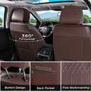 FLORICH Car Seat Covers Full Set, Leather Seat Covers for Cars, Car Seat Protector Waterproof Breathable, Universal Automotive Seat Covers, Front and Rear Car Seat Cover Fit for Most SUV Pick-up Truck