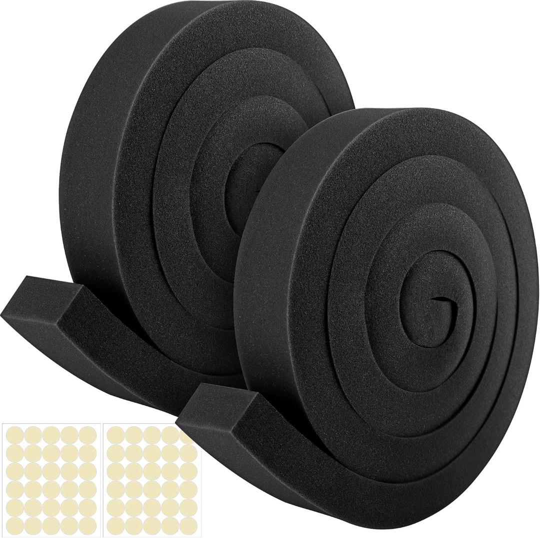 Tlswshsy 2 in x 6.5 ft Air Conditioner Foam Tape-2Pcs Non-Adhesive Foam Seal Strip with Glue Point for Door/Window Seal