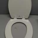 Bemis 1500EC Durable Wood Toilet Seat with Easy Clean Hinges, Made in USA, Elongated, Biscuit