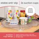 Lazy Susan for Refrigerator - 360 Turntable Refrigerator Organizer and Storage Tray for Fridge, Cabinet & Pantry - Rectangle Lazy Susan (16.5"x11.5"x1.5")