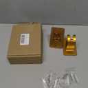 2 Pcs Gold Self Adhesive Curtain Rod Brackets, Universal Plastic & Stainless Steel, Wall Mount, 2 Pcs Gold