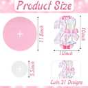 Pink 21st Birthday Cake Stand for Her 12 Inch Wood 21st Birthday Decoration Cupcake Display Holder Pink Table Centerpieces Party Supplies Champagne Wine Bottle Decor