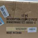 Dinnerware Set - Ceramic Plates and Bowls for 4 - Stoneware Dish Set