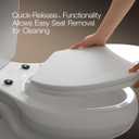 KOHLER 20455-0 Ridgewood Round Soft Close Toilet Seat, Quiet Close, Wood Toilet Seat, Home Essentials, White