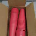 20 Pack Reusable Coffee Cups with Lids 16 oz Plastic Tumblers Travel Mug Iced Coffee Cup for Adults and Kid Women Hot and Cold Drinks, Microwaveable (Rose) (Red)