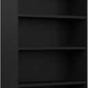 Bush Furniture Universal Tall 5 Shelf Bookcase in Black, Vertical Storage and Display Bookshelf for Home Office or Living Room Organization