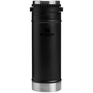STANLEY Travel Mug with Integrated French Press 16 oz | 5 Minute Brew, 4 Hours Hot, Leakproof Lid | Mesh Filter for Coffee Grounds | Insulated Stainless Steel Coffee Maker | BPA-Free | Black 2.0