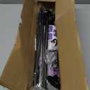 2 Pack Wrap Around Curtain Rods,Black Curtain Rods 48 to 84 Inch,5/8 Inch Adjustable Blackout Curtain Rod Set,Room Darkening Window Rod,Metal Thicken Hidden Curved Drapery Rod 48-90",Matte Black