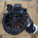 Medline Durable Steel Wheelchair for Elderly and Disabled, Flip-Back Desk-Length Arms, Elevated Leg Rests, 20-Inch Wide Seat, 300-Ib weight capacity, Black