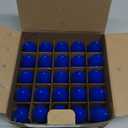 25 Pack C9 Christmas Replacement Light Bulbs, Blue Ceramic Bulbs C9 Vintage Christmas Light for Outdoor Patio Indoor String Lights, C9/E17 Intermediate Base, 7 Watts Night Light, 120 Volt-Bule