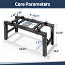Mini Split Stand, Heavy Duty AC Stand for 9000-36000BTU AC/Heating System/Ductless Air Conditioner, Adjustable Anti-Vibration Mini Split Stand, 440Lbs Mini Split Bracket, Heavy-Duty Condenser Stand
