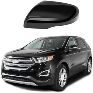 Passenger Side Black Mirror Cover Cap Housing Compatible with Ford Edge 2015-2020, Direct Replacement