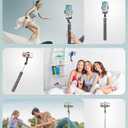 Selfie Stick Tripod with Light, 67'' Tripod with Wireless Remote, Portable Phone Tripod Compatible with iPhone 16/15 Pro Max/15/14 Pro/14/13, Samsung S22/ S23 Ultra/Android Smartphone