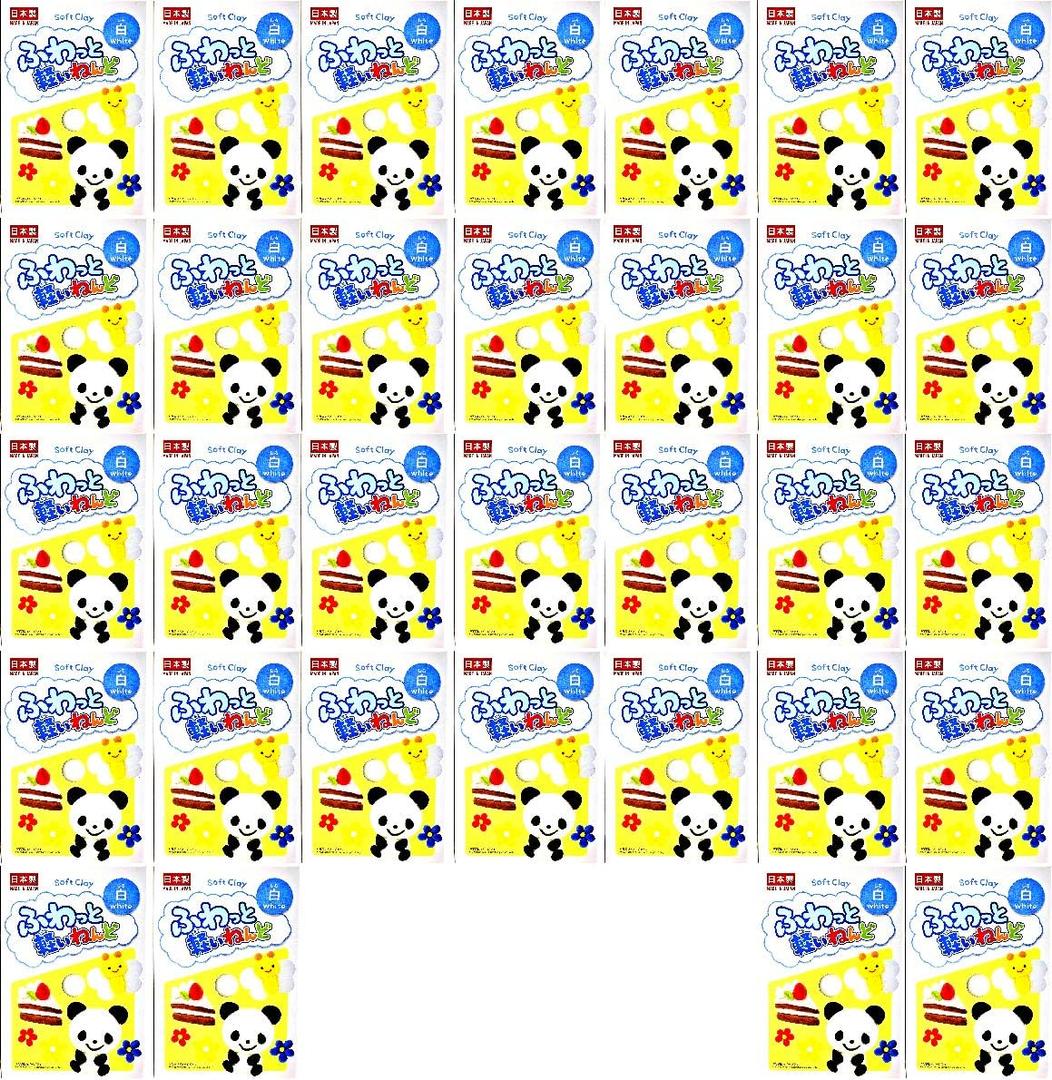 YACHIYO DAISO Soft Clay Lightweight Fluffy Packs (32 Set, White)