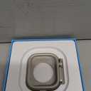 amBand Metal Case Compatible with Apple Watch Series 11 10 46mm, W1 Rugged Bumper Protector [Turn into Ultra Look], Hard Frame with Back Cover Stylish Accessories for iWatch Men, Natural Titanium