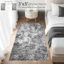 DMOYEST Area Rug Living Room Rugs - 3x5 Large Soft Indoor Neutral Modern Abstract Low Pile Washable Rug Carpet for Bedroom Dining Room Farmhouse Home Office - Grey