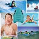 Inflatable Surf Body Board with Handles, Lightweight Swimming Floating Surfboard Aid Mat Learn to Swim, Beach Safety Theme Surfing Swimming Summer Water Fun Toy for Both Kids and Adult, 29.5in*20.5in*6"