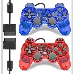 Wired Controller for PS2, 2 Pack Gamepad Remote Double Shock with 1.8M Cable