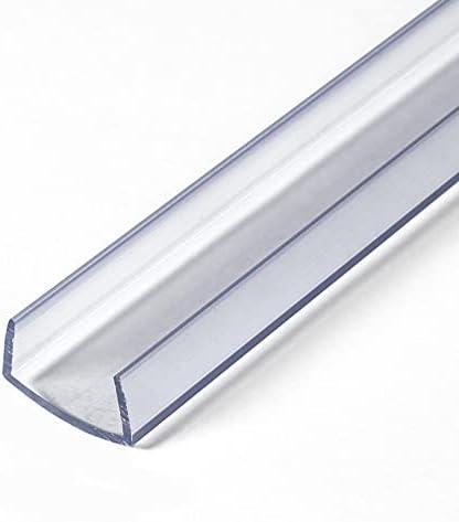 Outwater Plastics 341-Cl Clear 3/4'' Rigid Vinyl Clear Plastic U-Channel/C-Channel 36 Inch Lengths (Pack of 4)