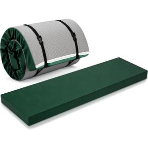 Lyrow 3 Inch Thick Yoga Mat, 72 x 24 Inch Cushioned Foam Floor Mat with Carry Strap, Non Slip PU Leather Workout Pad for Pilates, Stretching, Restorative Yoga and Home Gym