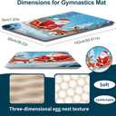 Gymnastics Bar with Self-Inflating Mat for Kids, Adjustable Height Gymnastic Horizontal Bars with Mat, Folding Gymnastic Training Monkey Bars, Junior Expandable Training Kip Bar for Home