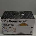 Elite Gourmet ECT-1027 Cool Touch Toaster, 7 Toast Settings Cancel Functions, Slide Out Crumb Tray, Extra Wide 1.5" Slots for Bagels Waffles Specialty Breads, Puff Pastry, Snacks, White