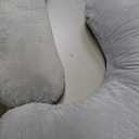 MOON PARK Pregnancy Pillows for Sleeping - U Shaped Full Body Maternity Pillow with Removable Cover - Support for Back, Legs, Belly, HIPS - 57 Inch Pregnancy Pillow for Women - Grey (Velvet Cover - 57 Inch)