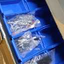 Ultrawall Pegboard Wall Organizer, Blue Metal Peg board Panels, Garage Storage System with Hooks and Storage Bins, 59pcs