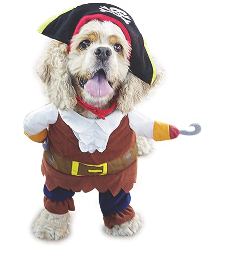 Mikayoo Pet Costume Fashion Pirates of The Caribbean Style Clothes Halloween Suit with a Hat Costume Apparel for Dog & Cat (M)