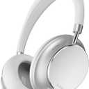 T-fun NC35 Hybrid Active Noise Cancelling Headphones, 360 Spatial Audio with Head Tracking, Over Ear Headphones Wireless Bluetooth 5.3, 55H ANC Playtime, Deep Bass, Custom EQ via App, for Travel Home (Silver)