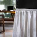 2 x Dorm Bed Skirt for Twin XL Bed|White Color|32 Inch Drop|100% Clean Microfiber|110 GSM for Maximum Opaqueness|Wrap Around Style|Classic and Stylish Dorm Room Essential