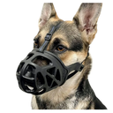 BARKLESS Dog Muzzle, Basket Muzzle for Biting, Chewing and Scavenging, Humane Cage Mouth Cover, Perfect for Grooming and Training Large Aggressive Reactive Dogs (L, Black)